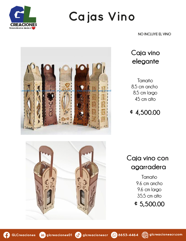 Cajas y soportes licores
